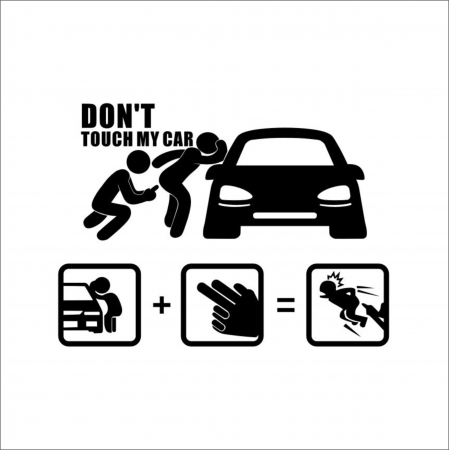 DIVERSE - STICKER DON T TOUCH MY CAR 5