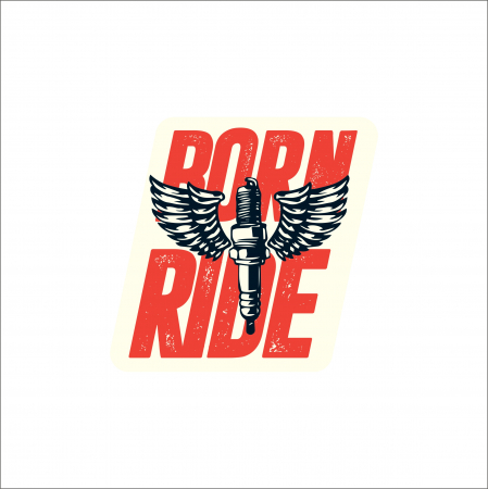 STICKERE PRINTATE - STICKER BORN TO RIDE MOTO NR.2
