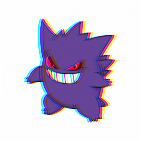 STICKERE PRINTATE - STICKER GENGAR PSICHEDELIC