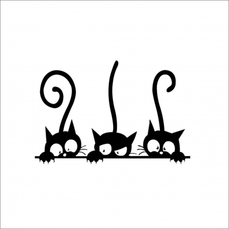 STICKERE CU ANIMALE - STICKER 3 PISICI