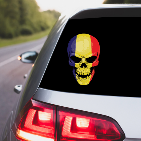 DIVERSE - STICKER CRANIU CU ROMANIA NR.2
