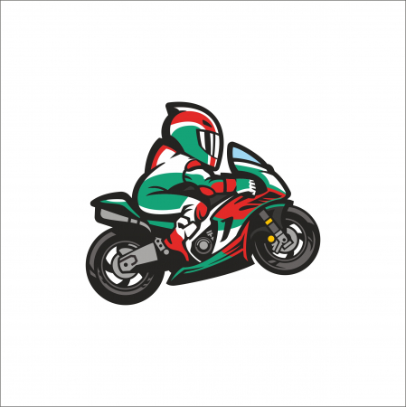 STICKERE PRINTATE - STICKER CRANIU MOTO NR.3