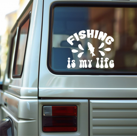 VANATOARE - PESCUIT - STICKER FISHING SI MY LIFE