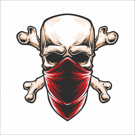 STICKERE PRINTATE - STICKER BANDIT SKULL