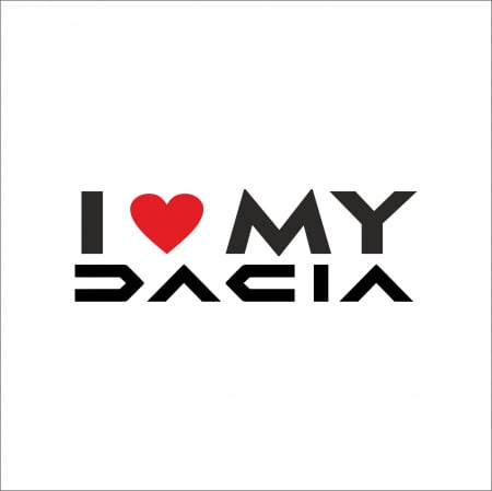 DACIA - STICKER I LOVE MY DACIA NEW