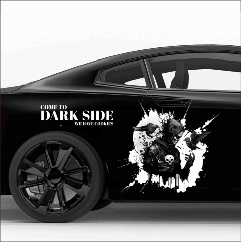 STICKER DARK SIDE - PENTRU MASINI INCHISE LA CULOARE