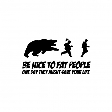DIVERSE - STICKER BE NICE WITH FAT PEOPLE