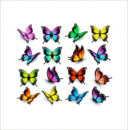DIVERSE - STICKER FLUTURI SET NR.2
