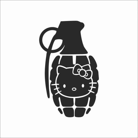 STICKERE JDM - STICKER HELLO KITTY GRENADE