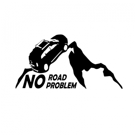 4X4/OFF ROAD STICKER - STICKER NO ROAD NO PROBLEM V2