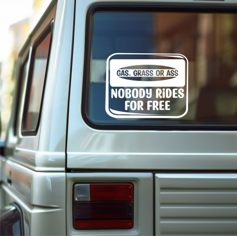 18+ STICKER - STICKER GASS GRASS OR ASS NR 5