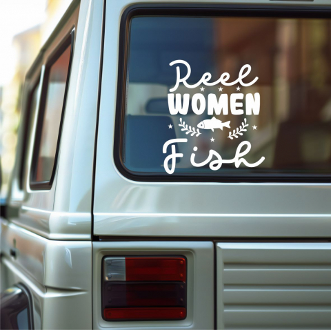 VANATOARE - PESCUIT - STICKER REEL WOMEN FISH