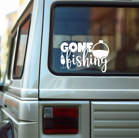 VANATOARE - PESCUIT - STICKER GONE FISHING NR.8