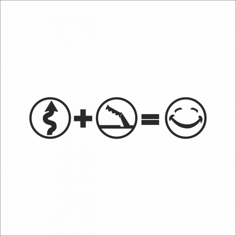 STICKERE JDM - STICKER DRIFT EQUALS HAPPY EMOJI