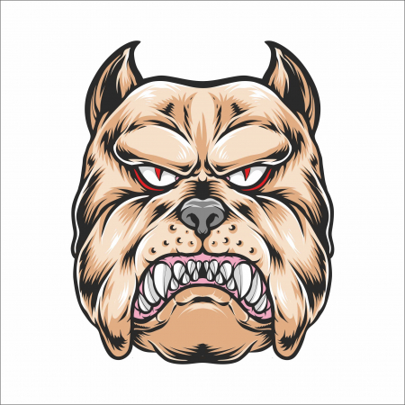 STICKERE PRINTATE - STICKER ANGRY BULLDOG