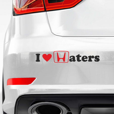 HONDA - STICKER I LOVE HATERS HONDA