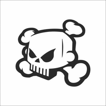 STICKERE JDM - STICKER CROSSBONES SKULL V2