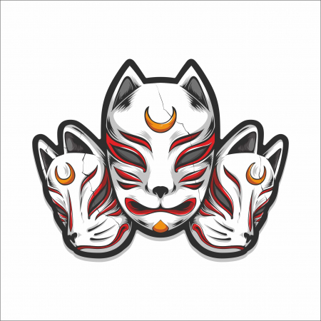 STICKERE PRINTATE - STICKER KABUKI MASK