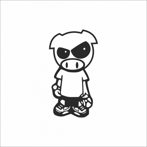 STICKERE JDM - STICKER SUBARU PIG JDM