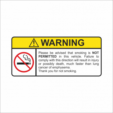 STICKERE JDM - STICKER NO SMOKING INSIDE VEHICLE