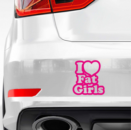 STICKERE JDM - STICKER I LOVE FAT GIRLS