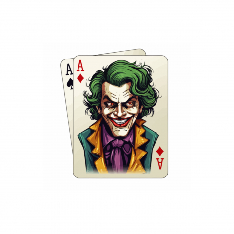 STICKERE PRINTATE - STICKER JOKER PLAYNG CARDS NR.2