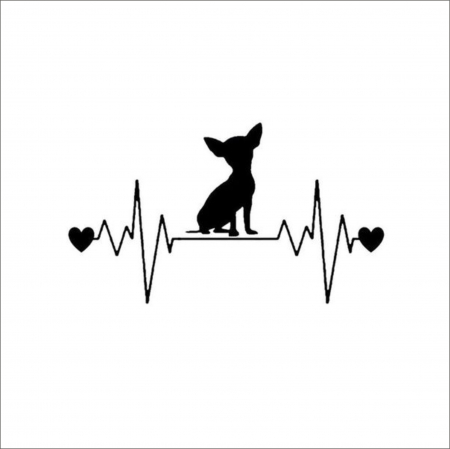 STICKERE CU ANIMALE - STICKER LOVE DOG HEART BEAT