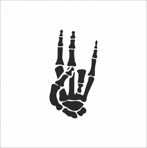 DIVERSE - STICKER JDM SKELETON HAND