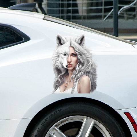 STICKERE CU ANIMALE - STICKER LUP SI FATĂ
