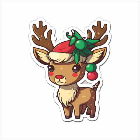 STICKERE CRĂCIUN - STICKER REINDEER