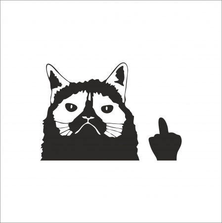 18+ STICKER - BAD CAT