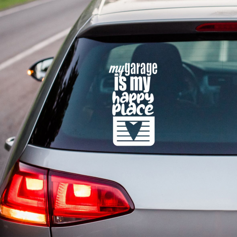 DIVERSE - STICKER MY GARAGE IS MY HAPPY PLACE
