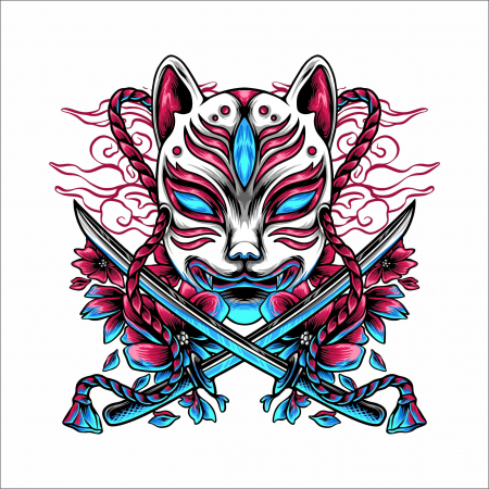 STICKERE PRINTATE - STICKER KITSUNE