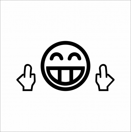 STICKERE JDM - STICKER SMILEY FINGER