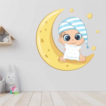 STICKERE DE PERETE - STICKER PERETE BABY ON MOON