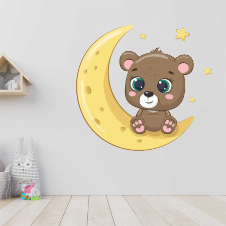 STICKERE DE PERETE - STICKER PERETE BABY BEAR ON MOON