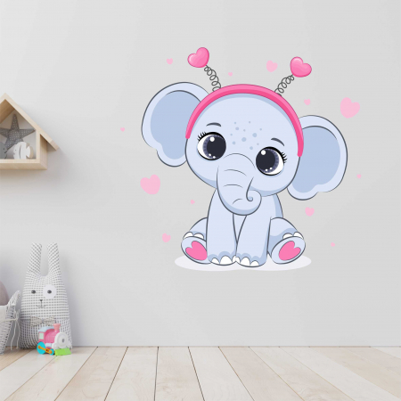 STICKERE DE PERETE - STICKER PERETE CUTE ELEPHANT