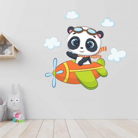 STICKERE DE PERETE - STICKER PERETE PANDA AVIATOR