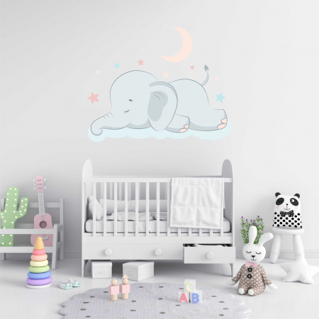 STICKERE DE PERETE - STICKER PERETE ELEFANT DORMIND