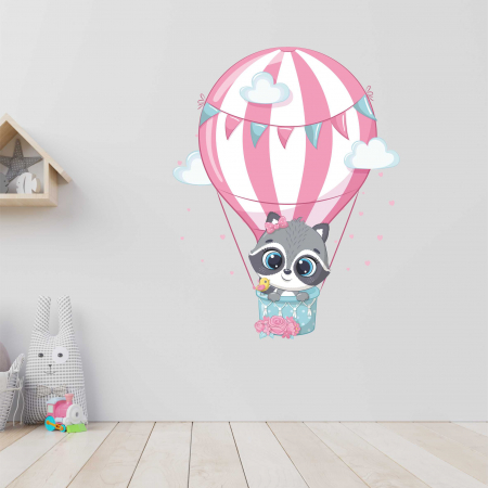 STICKERE DE PERETE - STICKER PERETE RATON IN BALON