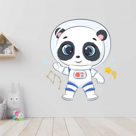 STICKERE COPII - STICKER PERETE PANDA ASTRONAUT