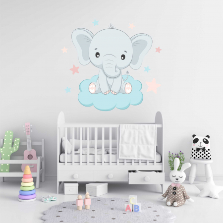STICKERE DE PERETE - STICKER PERETE ELEFANT PE NORISOR