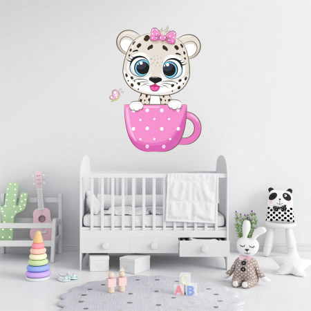 STICKERE DE PERETE - STICKER PERETE LEOPARD IN CEASCA