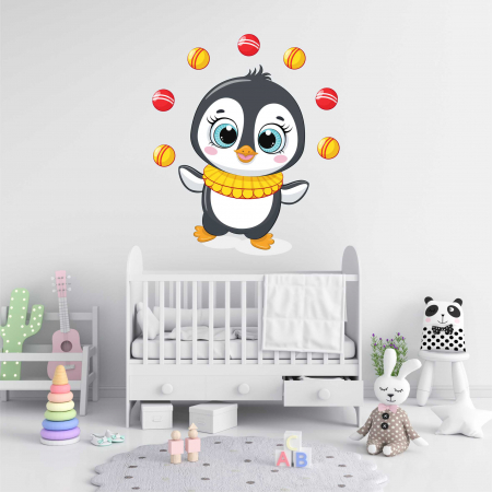 STICKERE DE PERETE - STICKER PERETE PINGUIN LA CIRC