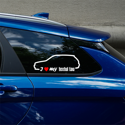 AUDI - STICKER PERSONALIZAT I LOVE MY (HATCHBACK)