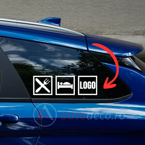 AUDI - STICKER PERSONALIZAT EAT SLEEP LOGO