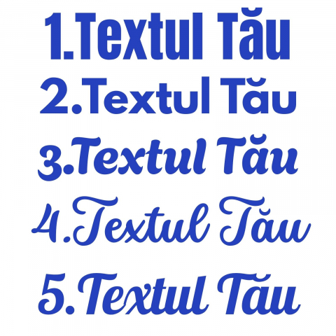 STICKER PERSONALIZAT - TEXTUL TAU DIFERITE FONTURI [4]