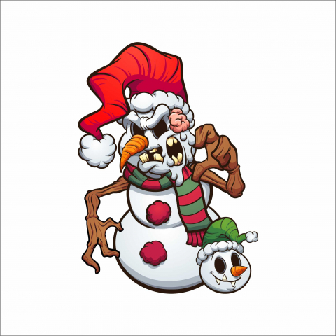 STICKERE CRĂCIUN - STICKER EVIL SNOWMAN