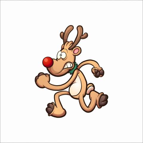 STICKERE CRĂCIUN - STICKER RUNNING REINDEER