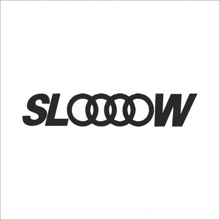 AUDI - STICKER SLOW AUDI